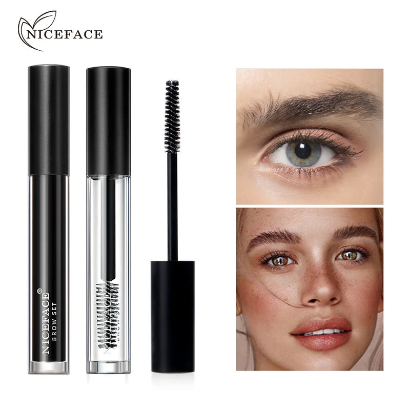 Niceface solução de estilo de sobrancelha, gel incolor transparente à prova de suor, fácil de descolorir, levantamento de sobrancelha